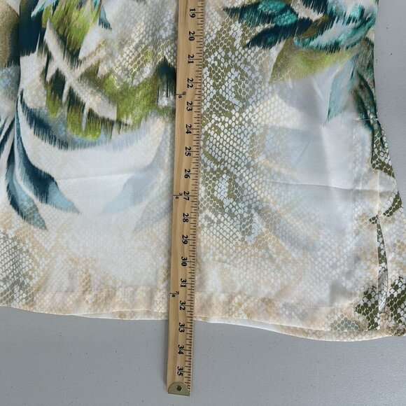 Chicos Snake & Tropical Print Tunic Top Size 2XL Bracelet Sleeve Y Neckline - Picture 7 of 9